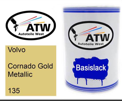 Volvo, Cornado Gold Metallic, 135: 500ml Lackdose, von ATW Autoteile West.